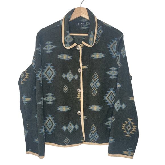 True Grit Jackets & Blazers - VTG Vintage Western True Grit Super Soft Button Up Jacket Cardigan Made In USA